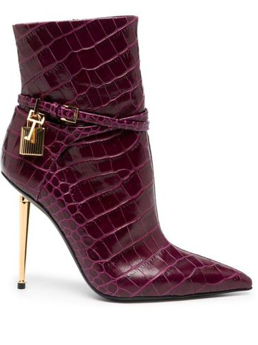 Bottines Padlock à peau de crocodile embossée - TOM FORD - Modalova