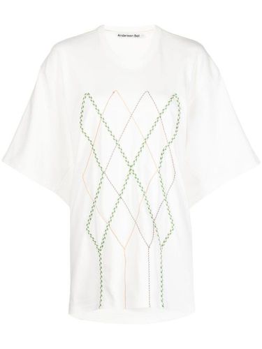 T-shirt oversize à losanges brodés - Andersson Bell - Modalova