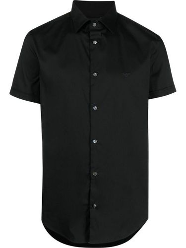 Chemise en popeline à manches courtes - Emporio Armani - Modalova