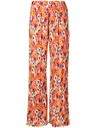 Pantalon plissé à fleurs - MSGM - Modalova