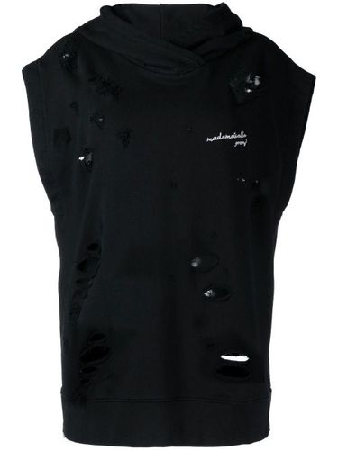 Hoodie sans manches à effet usé - Goen.J - Modalova