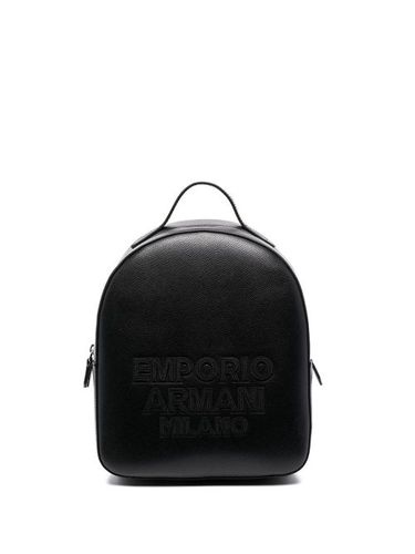 Sac à dos à logo brodé - Emporio Armani - Modalova