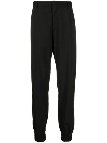 Pantalon en laine vierge à chevilles élastiques - Emporio Armani - Modalova