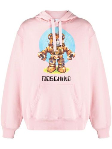 Moschino hoodie à logo - Rose - Moschino - Modalova