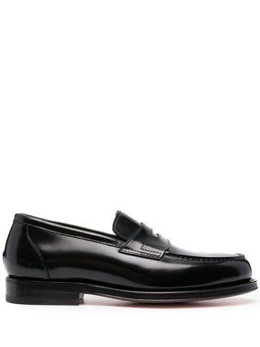 Santoni mocassins en cuir - Noir - Santoni - Modalova