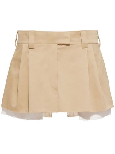 Minijupe chino à logo brodé - Miu Miu - Modalova