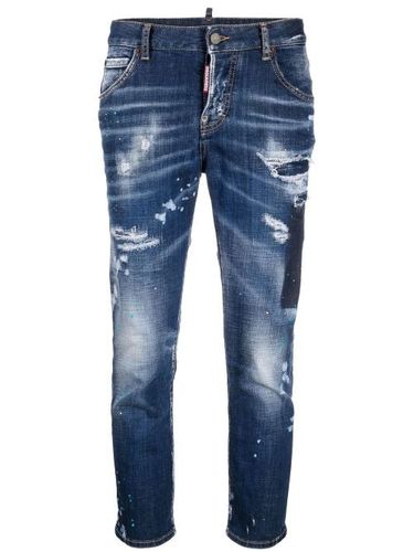 Jean skinny à effet usé - DSQUARED2 - Modalova