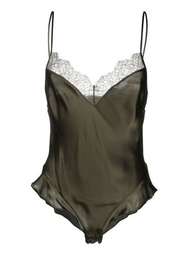 Body en soie bordé de dentelle - Maison Close - Modalova