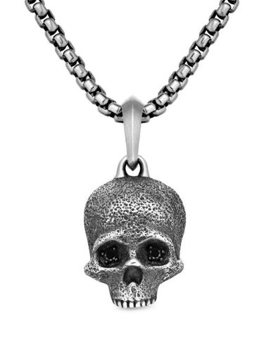 Pendentif Memento Mori Skull en sterling pavé de diamants (18 mm) - David Yurman - Modalova