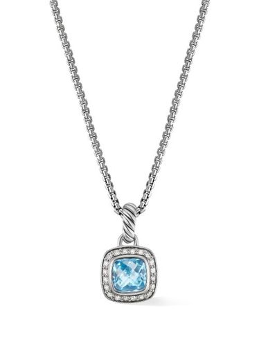 Collier Petite Albion en sterling pavé de diamants (7 mm) - David Yurman - Modalova