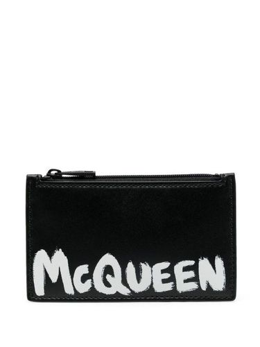 Portefeuille en cuir à logo imprimé - Alexander McQueen - Modalova