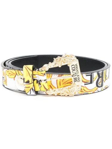 Ceinture en cuir à logo imprimé - Versace Jeans Couture - Modalova