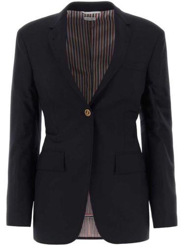 Blazer en laine boutonné à bandes signature - Thom Browne - Modalova