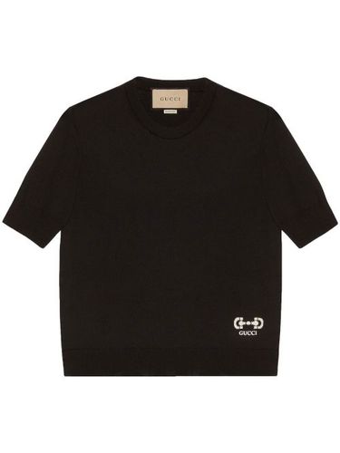 T-shirt en maille à logo - Gucci - Modalova