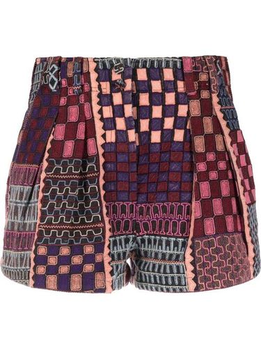 Short en coton à imprimé patchwork - Ulla Johnson - Modalova