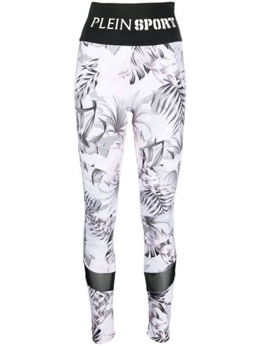 Legging fleuri à bande logo - Plein Sport - Modalova