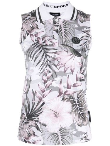 Chemise sans manches à fleurs - Plein Sport - Modalova