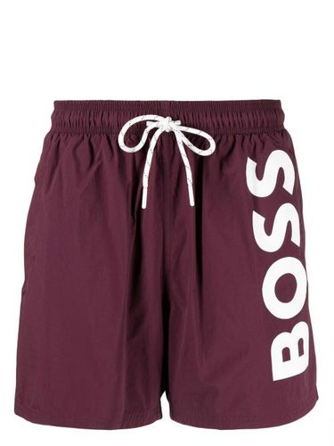 Short de bain à logo imprimé - BOSS - Modalova