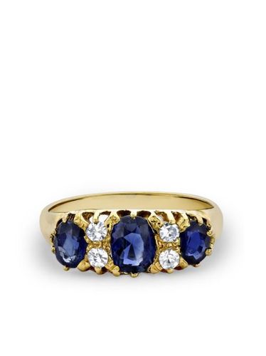 Bague Victorian en 18ct sertie de saphir et de diamant - Pragnell Vintage - Modalova