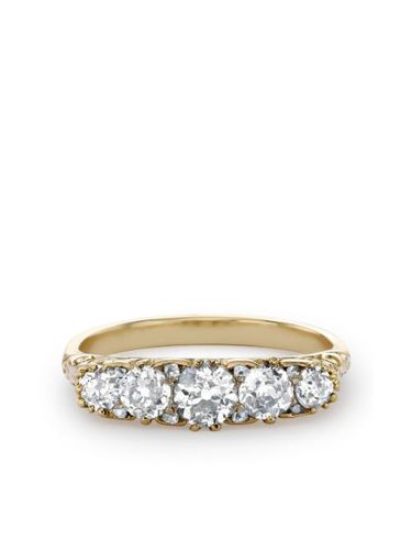 Bague Victorian Five Stone en 18ct pavée de diamants - Pragnell Vintage - Modalova