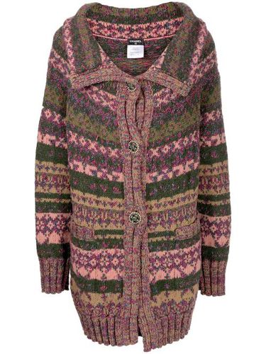 Cardigan en maille intarsia - CHANEL Pre-Owned - Modalova