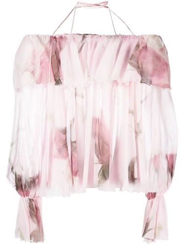 Blouse volantée à fleurs - Blumarine - Modalova