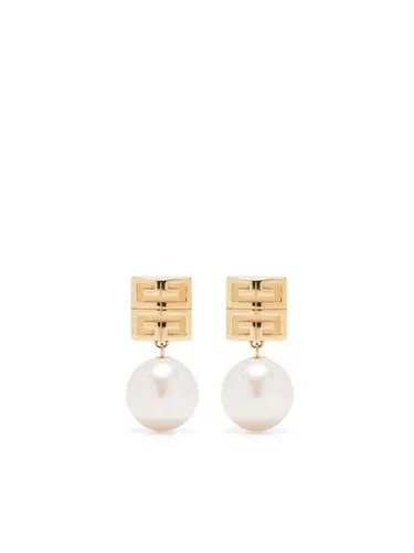 Boucles d'oreilles Jaune Dore 4G à perle - Givenchy - Modalova