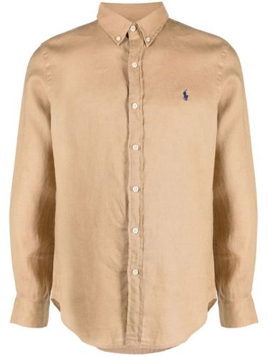 Chemise en lin à logo brodé - Polo Ralph Lauren - Modalova