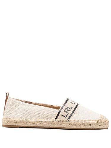 Espadrilles en cuir à logo imprimé - Lauren Ralph Lauren - Modalova