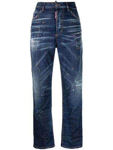 Jean droit à effet taches de peinture - DSQUARED2 - Modalova