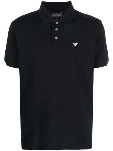 Polo à logo poitrine brodé - Emporio Armani - Modalova