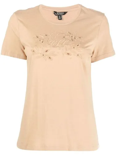 T-shirt Katlin à broderies - Lauren Ralph Lauren - Modalova