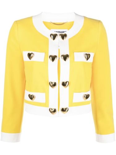 Veste crop à appliqué cœur - Moschino - Modalova
