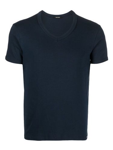 TOM FORD t-shirt à col v - Bleu - TOM FORD - Modalova