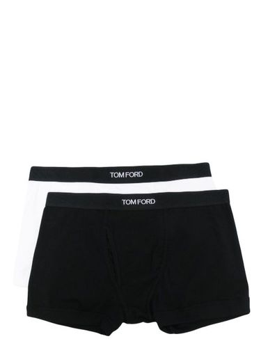 TOM FORD boxer à bande logo - Noir - TOM FORD - Modalova