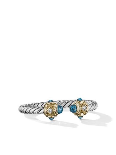 Bague Renaissance en or 14ct et sterling sertie de topaze et de diamants (2,3 mm) - David Yurman - Modalova