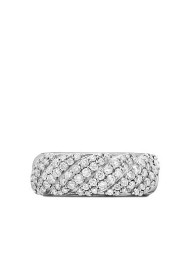 Bague Cable 7.5 mm Sculpted Cable pavée de diamants - David Yurman - Modalova