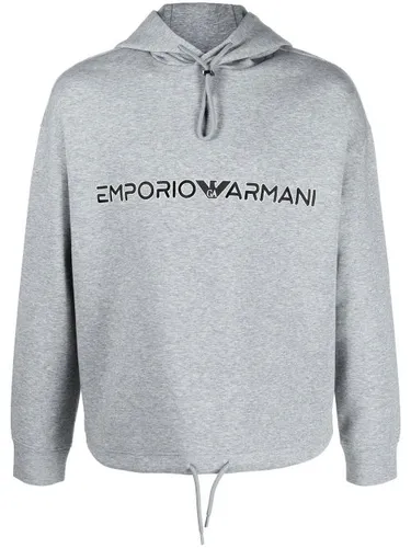 Hoodie à logo brodé - Emporio Armani - Modalova