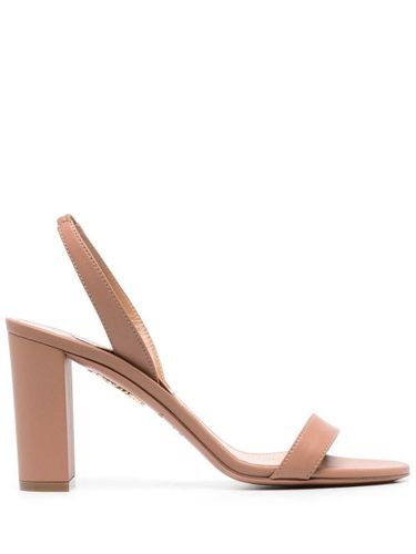 Mules 90 mm en cuir à talon - Aquazzura - Modalova