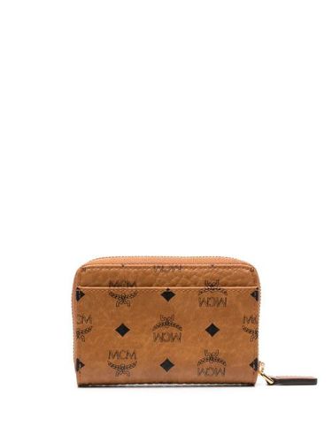 Portefeuille zippé à logo imprimé - MCM - Modalova