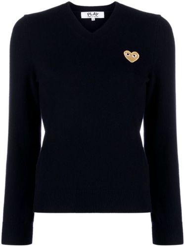 Pull en laine à patch cœur - Comme Des Garçons Play - Modalova