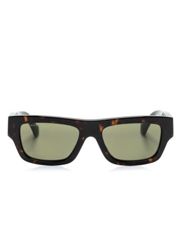 Lunettes de soleil à monture rectangulaire - Gucci Eyewear - Modalova