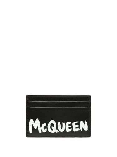 Porte-cartes en cuir à logo imprimé - Alexander McQueen - Modalova