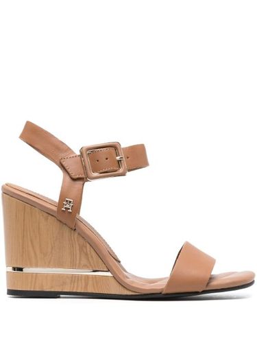 Sandales compensées à effet métallisé - Tommy Hilfiger - Modalova
