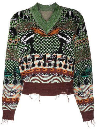 Pull en intarsia à effet usé - JNBY - Modalova