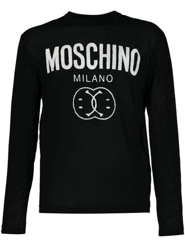 Pull en coton à logo imprimé - Moschino - Modalova