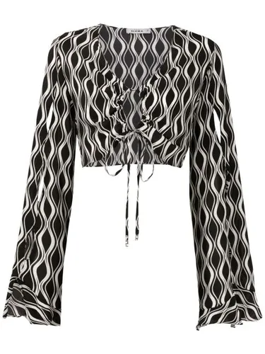 Blouse crop à manches bouffantes - Amir Slama - Modalova