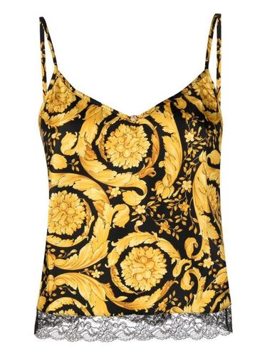 Caraco en soie à imprimé Barocco - Versace - Modalova