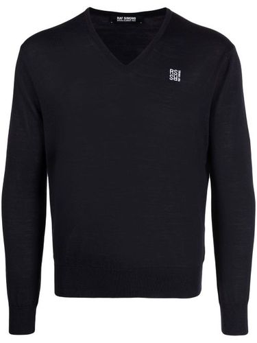 Pull en laine mérinos à logo brodé - Raf Simons - Modalova