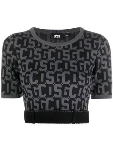 Haut crop Matilda à motif monogrammé - GCDS - Modalova